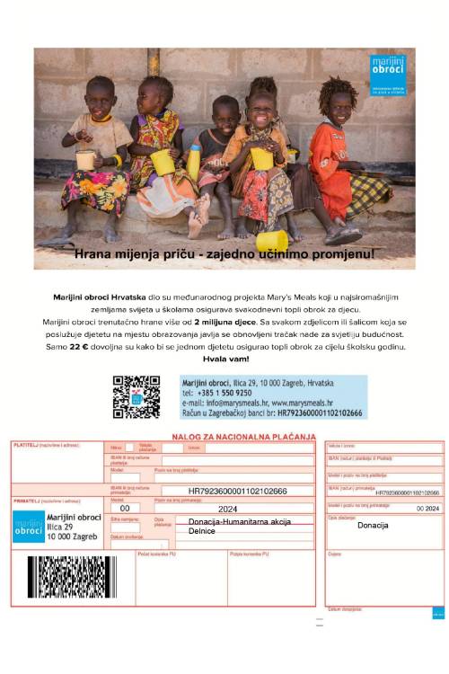 Humanitarna akcija â€žDaj 5 za gladnu djecu svijetaâ€œ